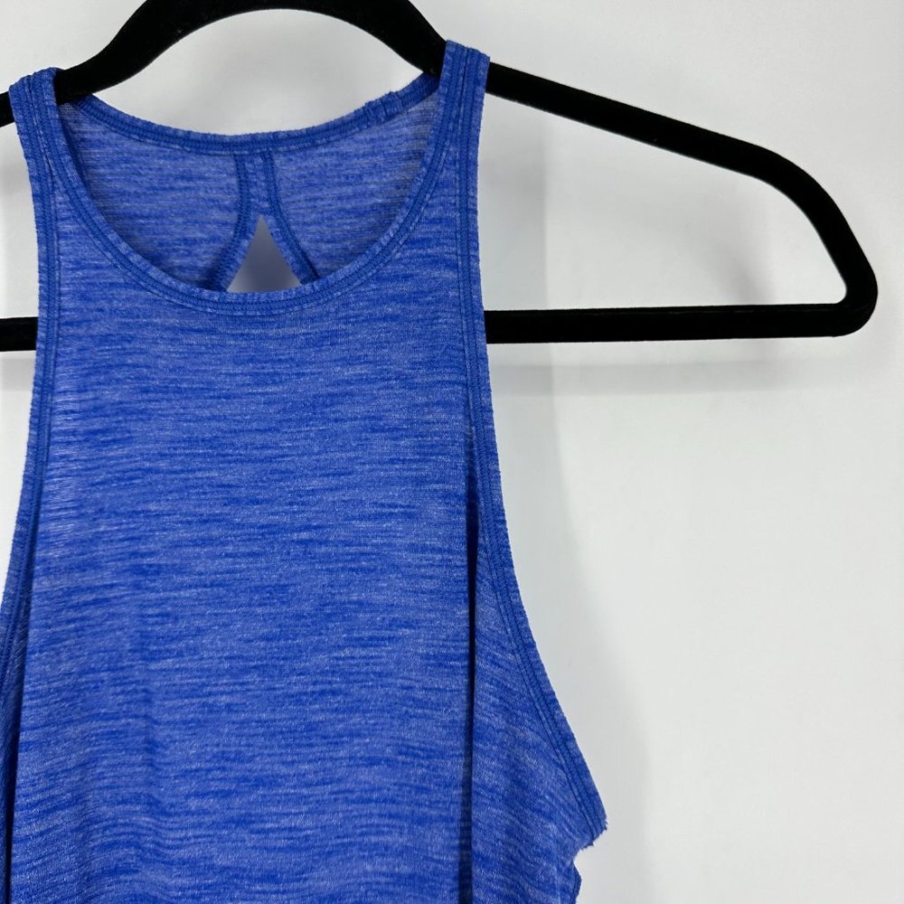 Lululemon Trapeze Twist Open Back Light Luon Tank Top Heathered Harbor Blue‎ 2 - Picture 3 of 7